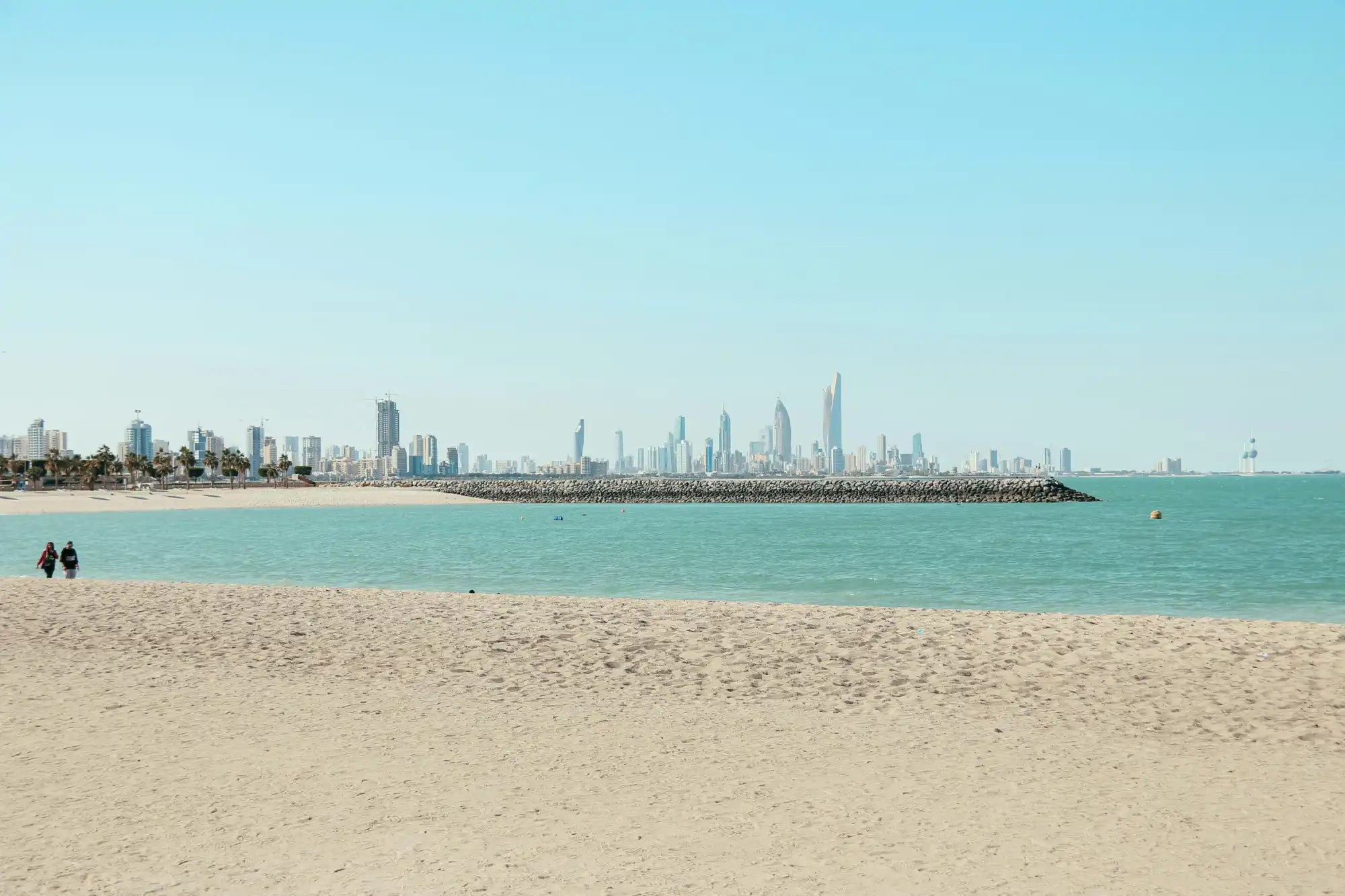 Beachfront cityscape.