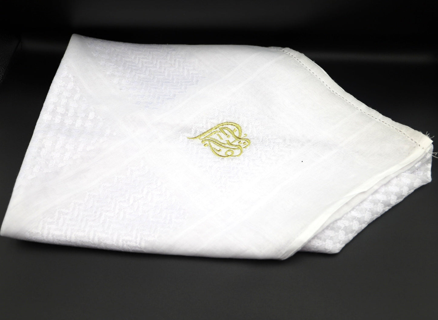 Traditional Arabian Men Scarves - White Shemagh (Shaal) - White - Fabric