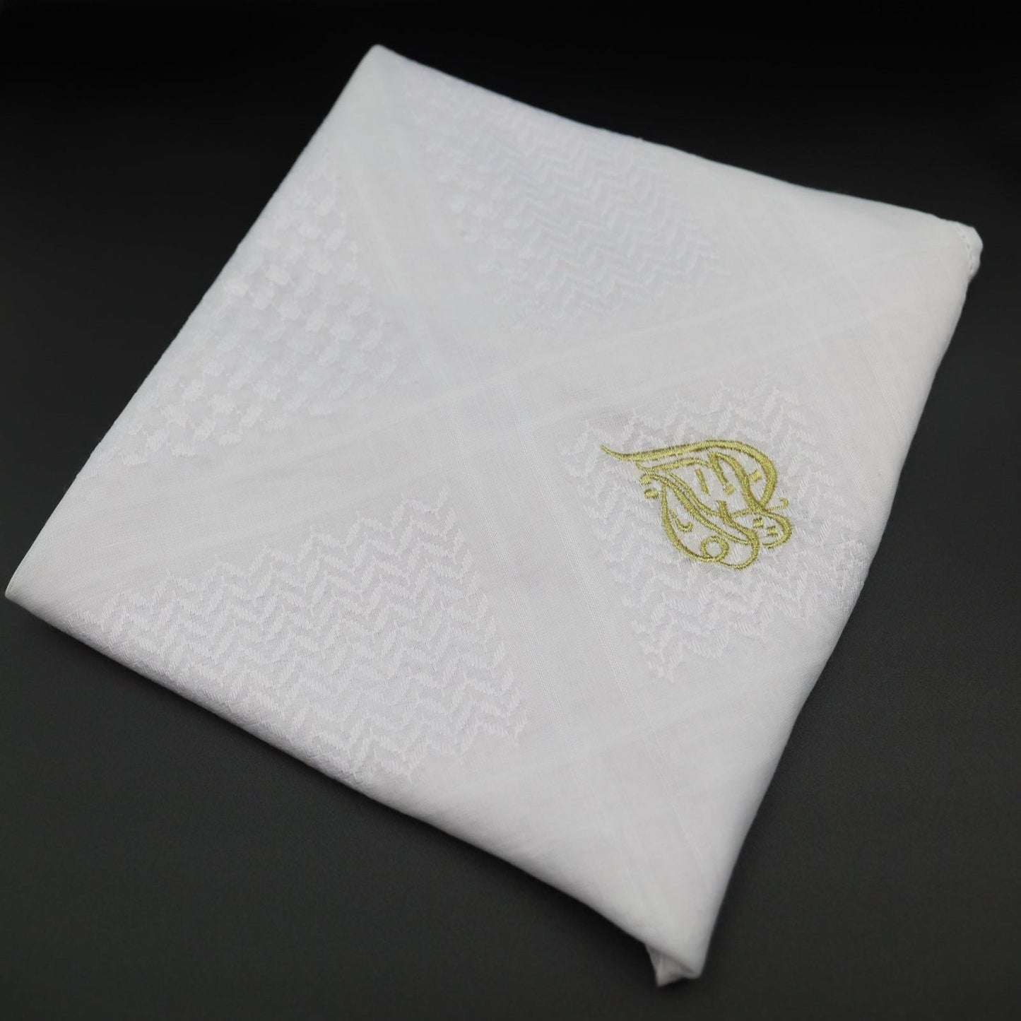 Traditional Arabian Men Scarves - White Shemagh (Shaal) - White - Fabric