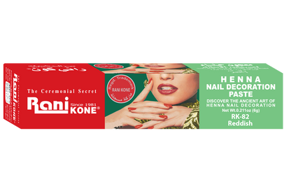 HENNA NAIL DECORATION PASTE - RaniKONE - 72g Reddish - Henna