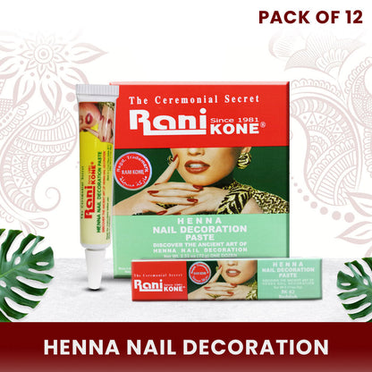 HENNA NAIL DECORATION PASTE - RaniKONE - 72g Reddish - Henna
