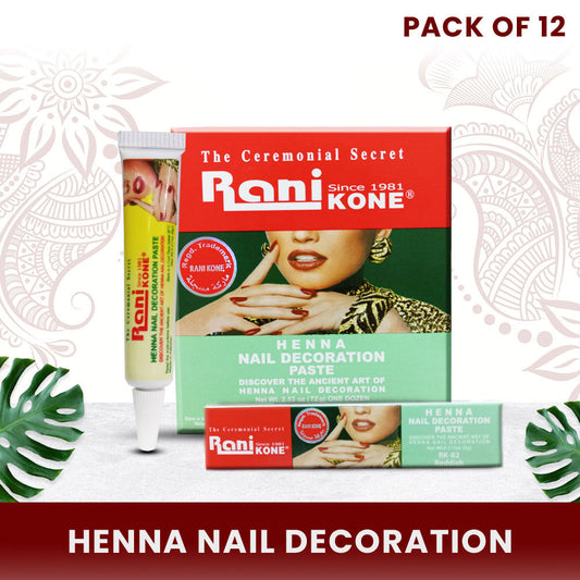 HENNA NAIL DECORATION PASTE - RaniKONE - 72g Reddish - Henna