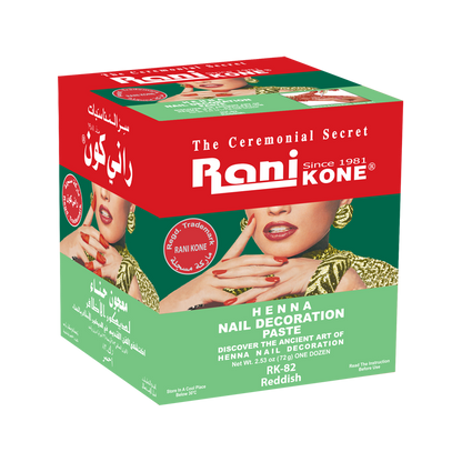 HENNA NAIL DECORATION PASTE - RaniKONE - 72g Reddish - Henna