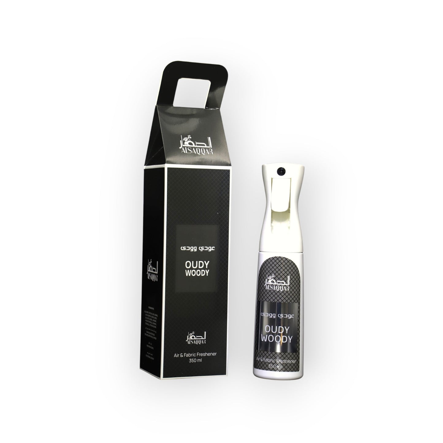 OUDY WOODY 350ml Fabric Freshener by ALSAQQAR - fragrance