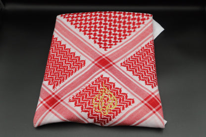 Traditional Arabian Men Scarves - (Shemagh) Saudi style - Red and white - clothing