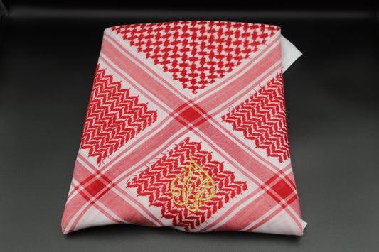 Traditional Arabian Men Scarves - (Shemagh) Saudi style - Red and white - clothing